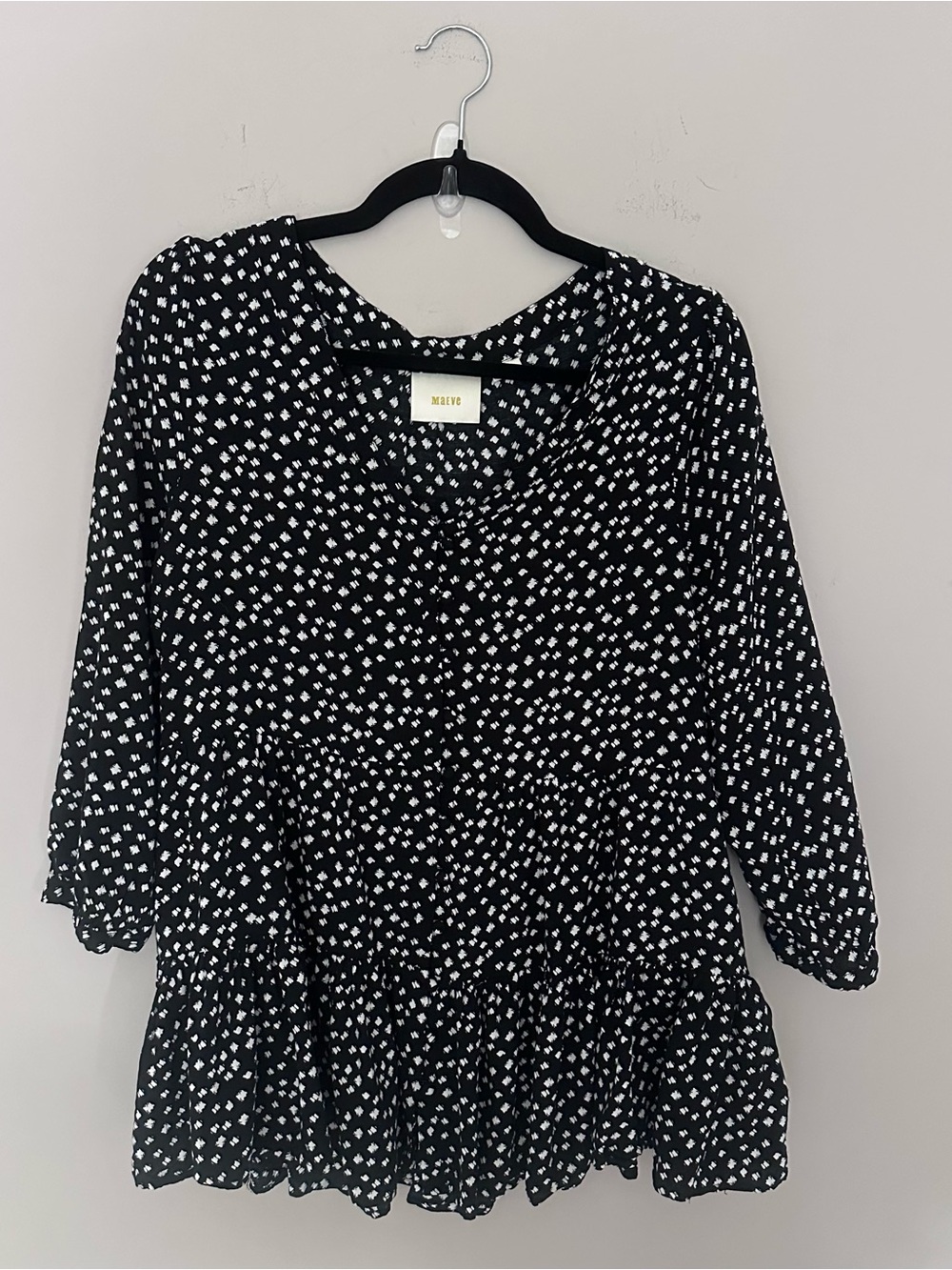 Maeve Black & White Top